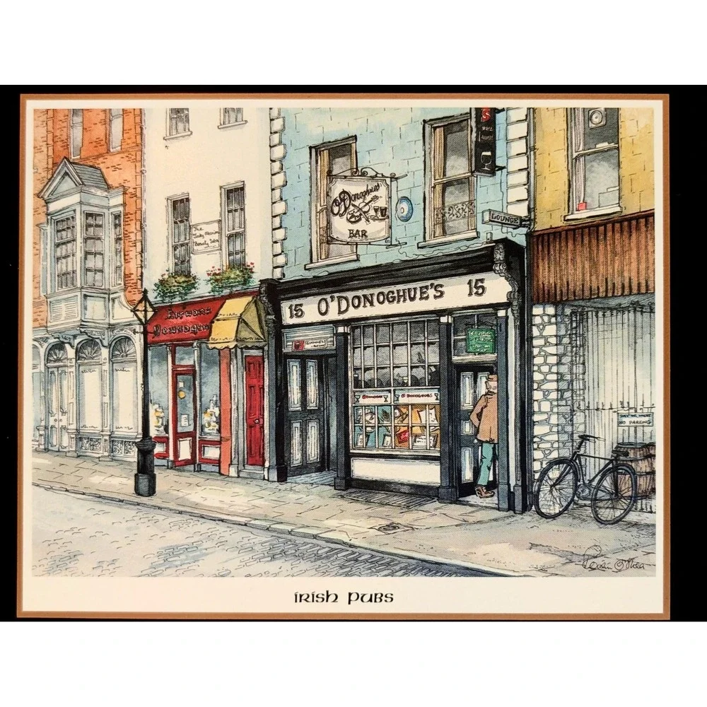 Vintage Pimpernel Irish Pubs Placemats Set of 6 Cork Backed Dublin Scenes